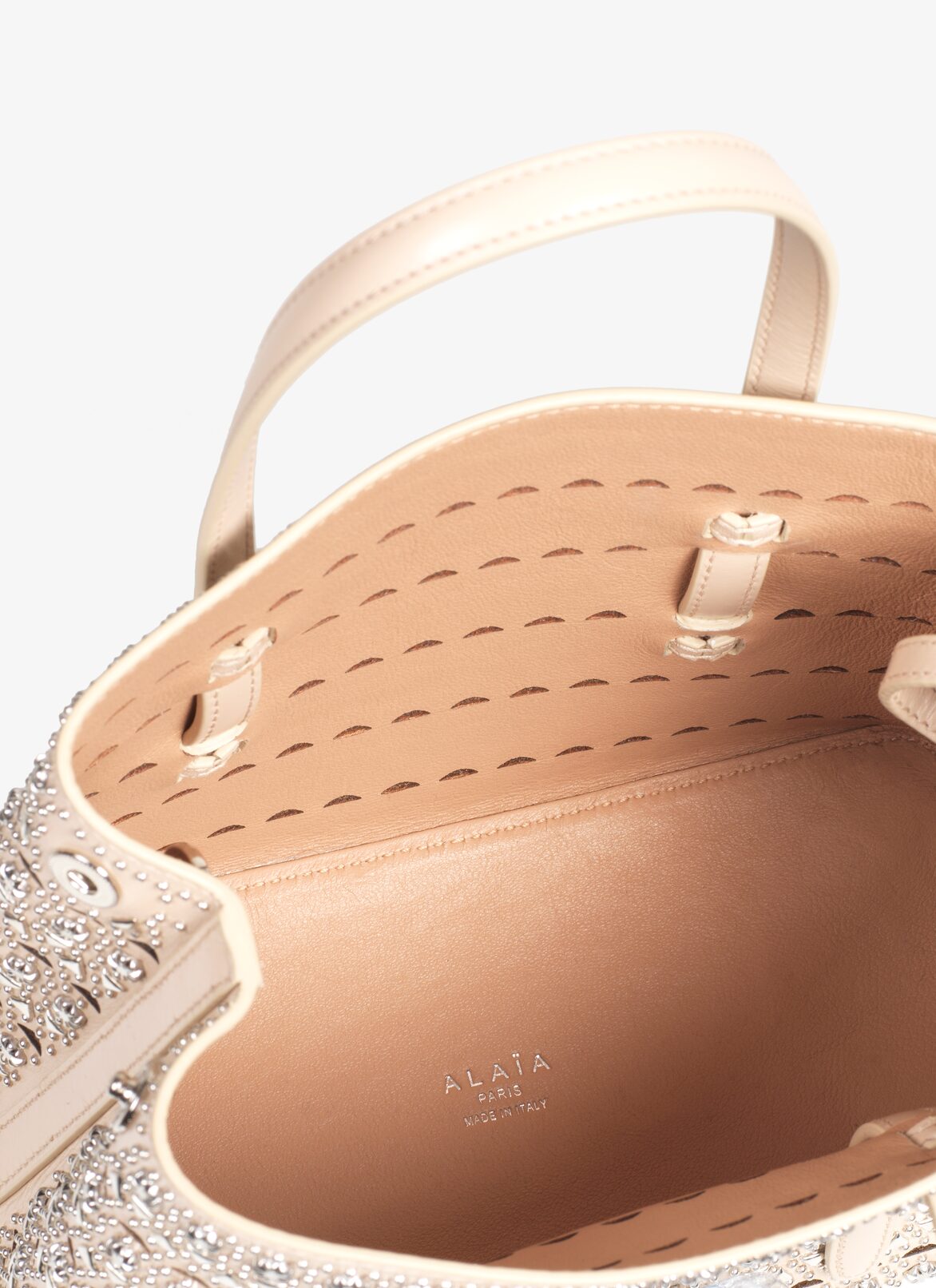 Mina 20 Tote Bag ALAÏA BEIGE MINA 20 TOTE BAG